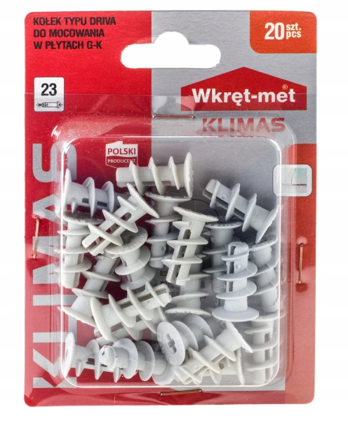 KOŁKI DO PŁYT GK RIGIPS 20szt KOŁEK DRIVA ŚLIMAK