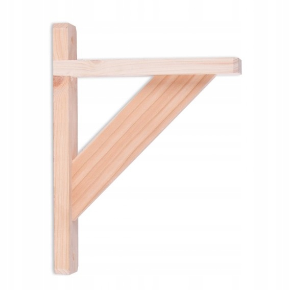 DREWNIANY WZMOCNIONY PROSTY WSPORNIK DO PÓŁEK 280x230mm podpórka WDW280