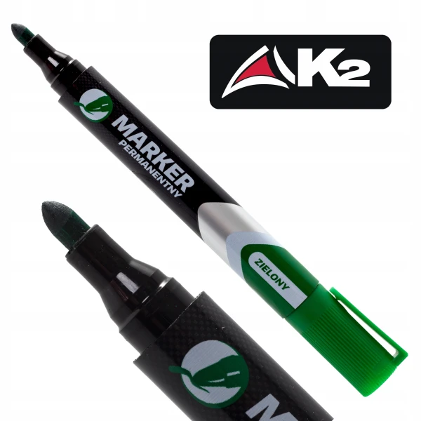 Marker permanentny pisak mazak flamaster znacznik budowlany K2 ZIELONY 1szt