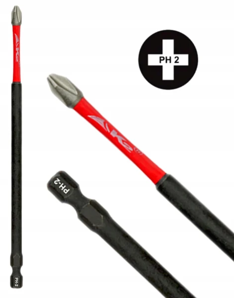 Bit udarowy końcówka grot do wkrętarki K2 Impact PH2 PH 2 stal S2 150mm