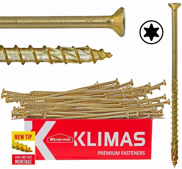 WKRĘTY CIESIELSKIE 10x280 TORX40 ŁEB STOŻKOWY 25szt DO ŁĄCZENIA DREWNA