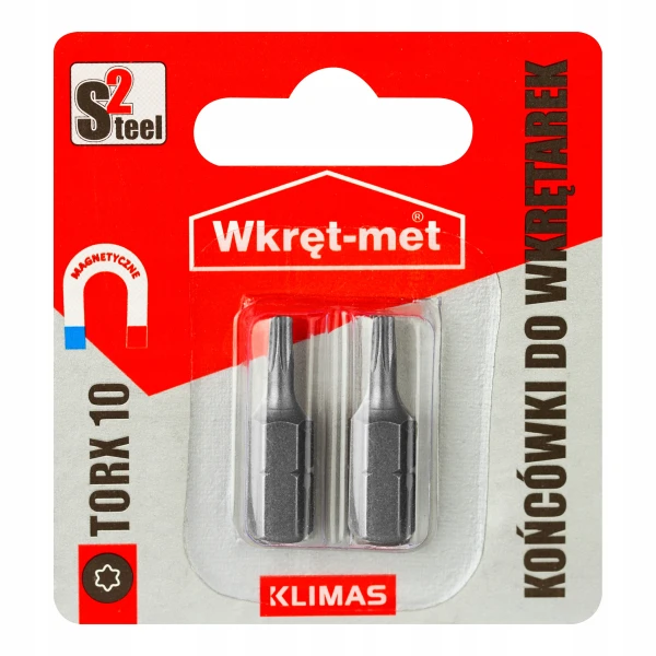 PROFESJONALNY BIT GROT TORX 10 T10x25 mm Wkręt Met - 2 szt