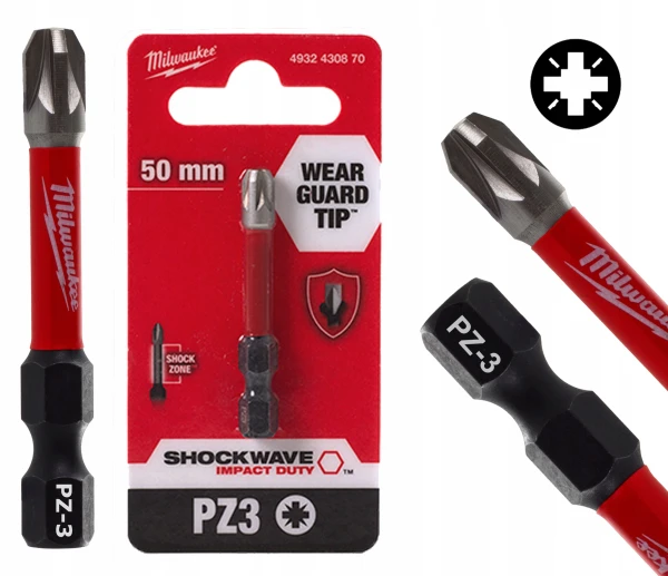 Długi bit udarowy grot końcówka do wkrętarki Milwaukee PZ3 Philips 50mm