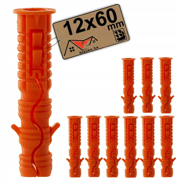 KOŁKI KOŁEK MOCNY ROZPOROWY DO BETONU CEGŁY DYBEL KOSZULKI 12 x60mm 10szt