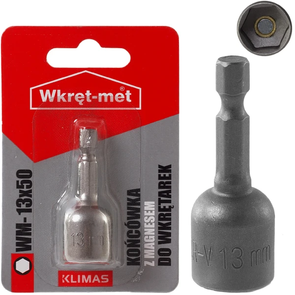 Klucz bit nasadka do śrub wkrętów końcówka magnetyczna do wkrętarki 13x50mm