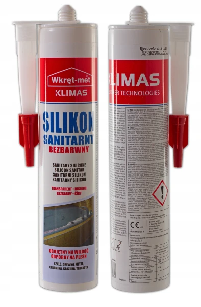 Silikon sanitarny uszczelniacz bezbarwny wysokiej jakości Wkręt-met 310ml
