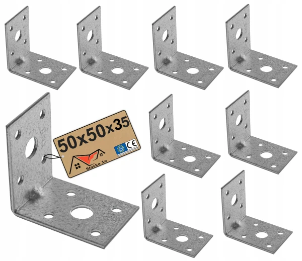 KĄTOWNIK MONTAŻOWY ŁĄCZNIKOWY ŁĄCZNIK CIESIELSKI 50x50x35x2,0 MM 10szt