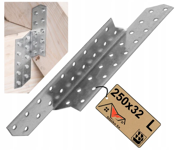 LK5 KĄTOWNIK PŁATWIOWY KROKWIOWY ŁĄCZNIK MONTAŻOWY CIESIELSKI 250x32 LEWY