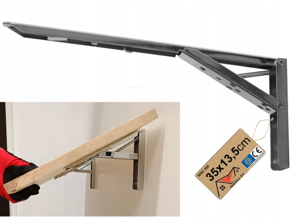 KĄTOWNIK SKŁADANY WSPORNIK PODPÓRKA BLATÓW PÓŁEK POD BLAT STÓŁ PÓŁKĘ 35 cm