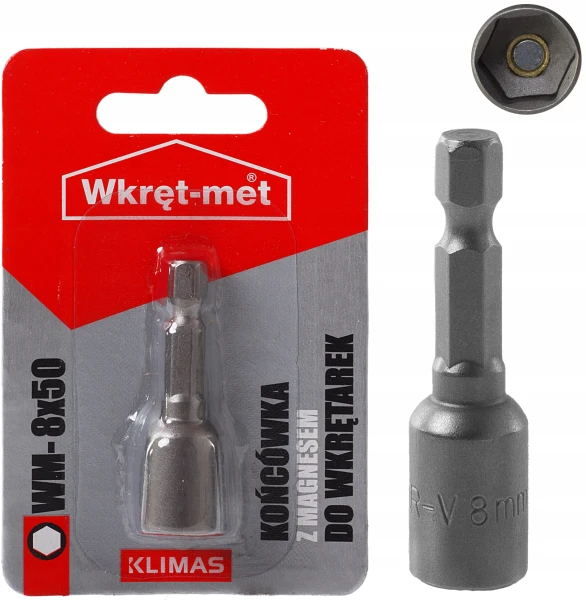 Klucz bit nasadka do farmerów końcówka magnetyczna do wkrętarki 8x50mm HEX