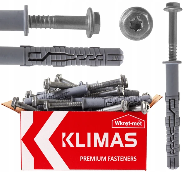 KOŁKI RAMOWE ROZPOROWE KLUCZ TORX DYBEL 12x80mm KPR-FAST WKRĘT 8x85 25szt