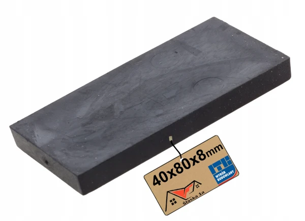 Podkładka ochronna izolacyjna gumowa dystans pod legary deski 80x40x8mm
