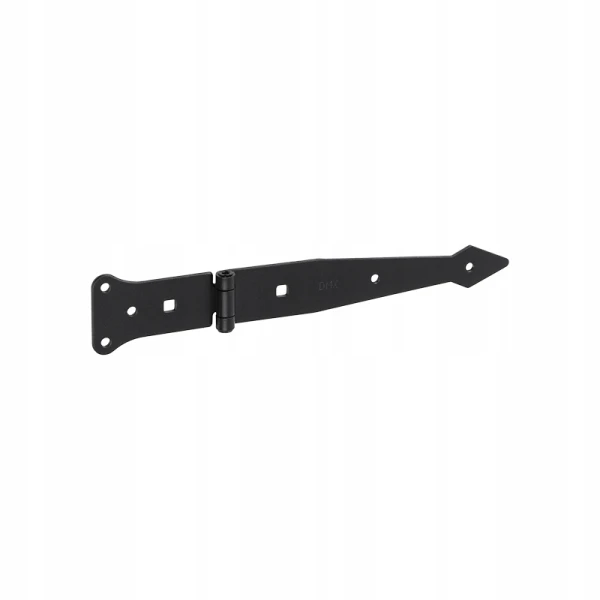 CZARNY ZAWIAS OZDOBNY BRAMKOWY PASOWY 200X80X50MM ZBP200 PŁASKI MALOWANY