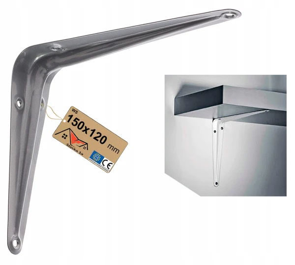 WSPORNIK UCHWYT KĄTOWNIK PODPÓRKA PÓŁKĘ DO PÓŁKI SZAY METALOWY 150x120 MM