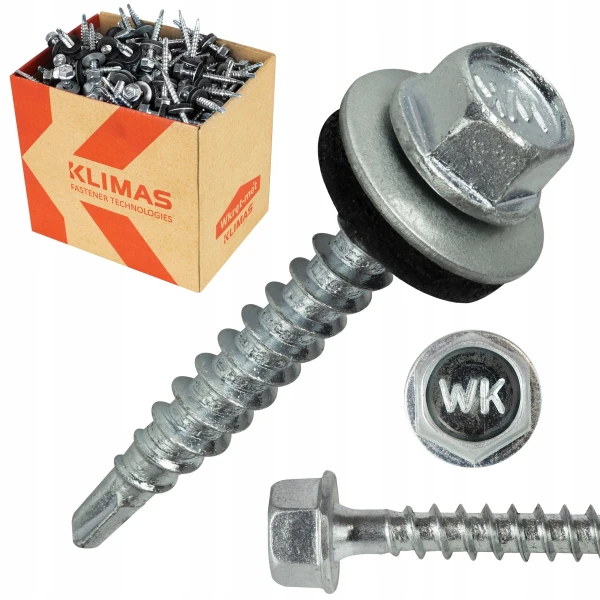 Wkręty farmerskie z podkładką EPDM Wkręt-Met 4,8x55mm 200 sztuk do blach