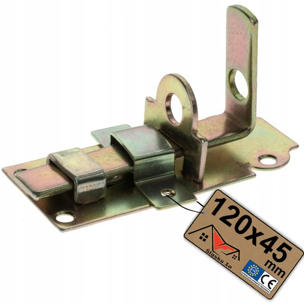 Zasuwka zamykana ryglem prostym zamknięcie blokada skobel na kłódkę 120mm